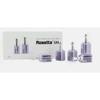 Rosetta bloc disilicate lithium HT vue d'ensemble — gamme CAD/CAM CEREC céramique vitreuse