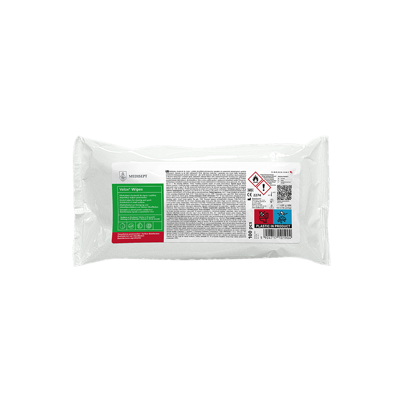 Recharge de lingettes désinfectantes pour surfaces médicales – 100 pièces Recharge de lingettes désinfectantes pour surfaces médicales – 100 pièces