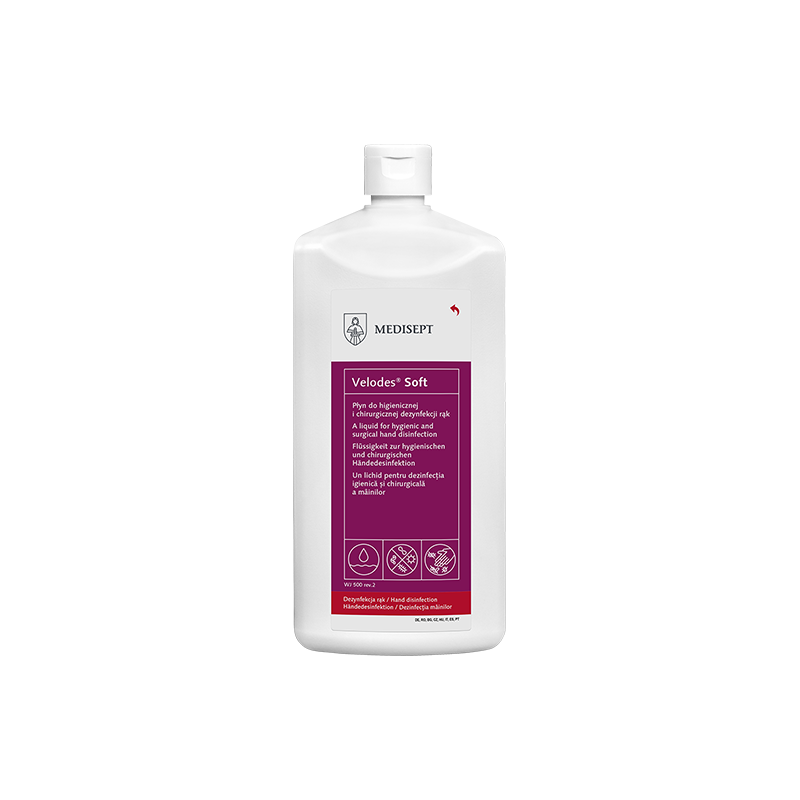 Velodes® Soft – Solution hydroalcoolique douce pour la désinfection hygiénique et chirurgicale des mains Velodes® Soft – Solution hydroalcoolique douce pour la désinfection hygiénique et chirurgicale des mains