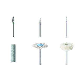 Kit finition & polissage NTI — 6 instruments laboratoire dentaire