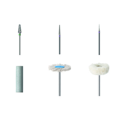 Kit finition & polissage NTI — 6 instruments laboratoire dentaire