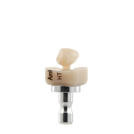 Bloc céramique hybride Amber Mill H HASS HT usiné : couronne CFAO sans cuisson