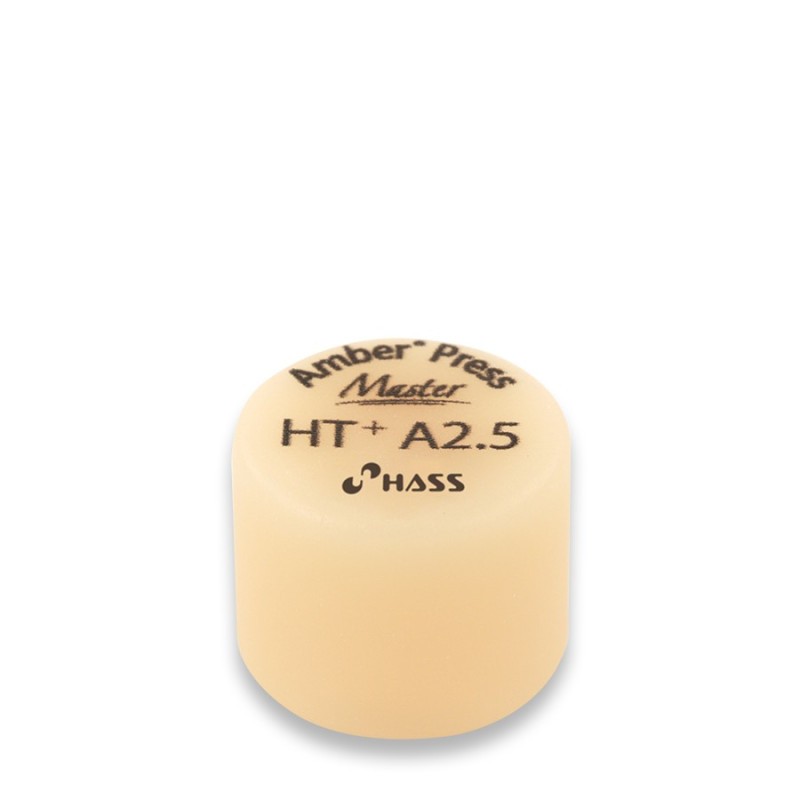 Amber Press Master HASS — Lingotin Céramique Pressée Disilicate de Lithium R10 — Multi-Cuissons — Boîte de 5 Amber Press Master HASS — Lingotin Céramique Pressée Disilicate de Lithium R10 — Multi-Cuissons — Boîte de 5