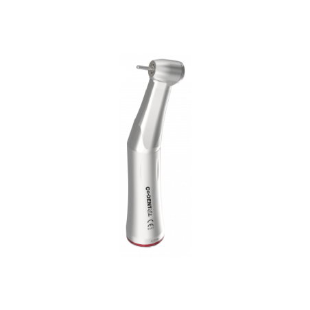 Contre-angle dentaire bague rouge 1:5 LED vue de face — tête inclinée CO-DENTALL CM002