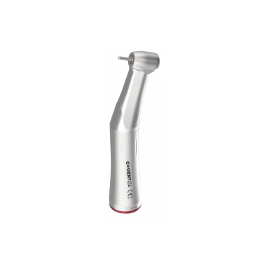 Contre-angle dentaire bague rouge 1:5 LED vue de face — tête inclinée CO-DENTALL CM002