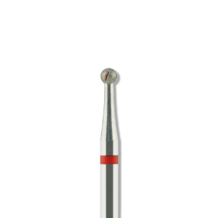 fraise boule diamantée grain fin  pour céramique ou acrylique avec système de refroidissement    D: 2,1mm