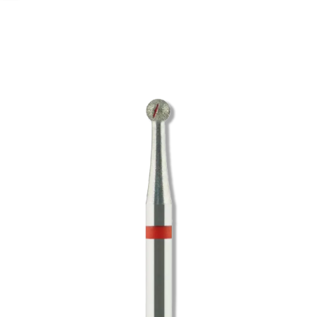 fraise boule diamantée grain fin  pour céramique ou acrylique avec système de refroidissement    D: 2,1mm