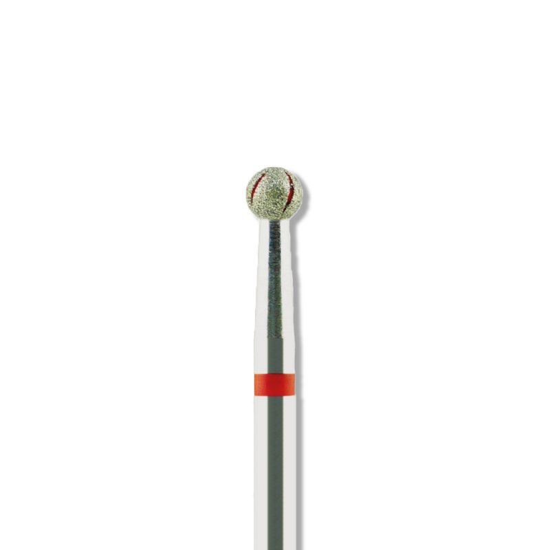 fraise boule diamantée grain fin pour céramique acrylique avec système de refroidissement D:3,1 fraise boule diamantée grain fin pour céramique acrylique avec système de refroidissement D:3,1