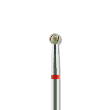 fraise boule diamantée  grain fin pour céramique  acrylique avec système de refroidissement   D:3,1