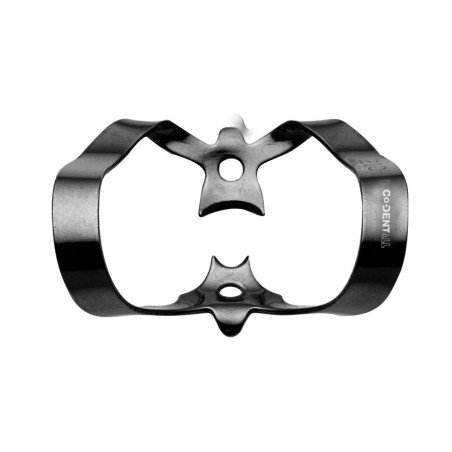 Clamp incisive noir – Isolation précise pour traitements esthétiques et conservateurs