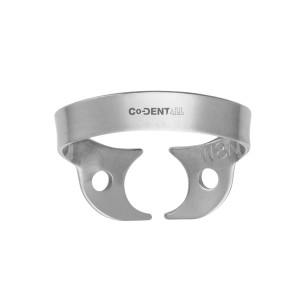 Clamp molaire W8A sans ailettes – Isolation dentaire pour molaires difficiles d’accès