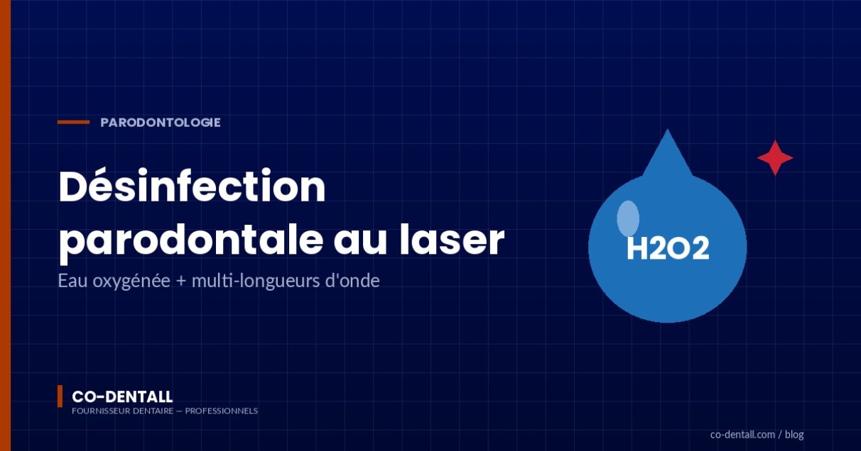 Désinfection parodontale : protocole eau oxygénée + laser 3 longueurs d'onde