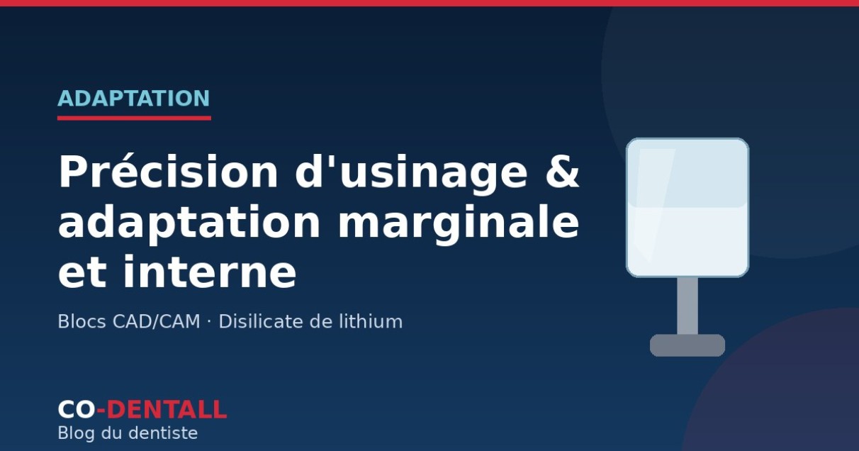 Précision d'usinage et adaptation marginale et interne des restaurations céramiques