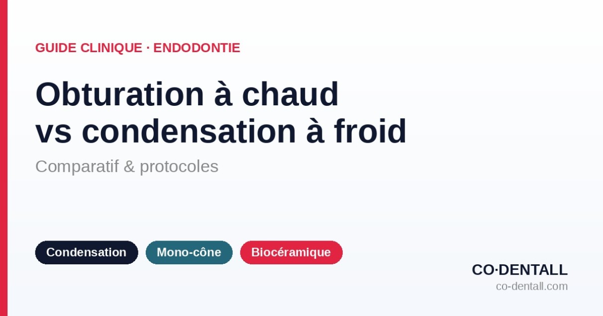Obturation canalaire à chaud vs condensation à froid : comparatif et protocoles