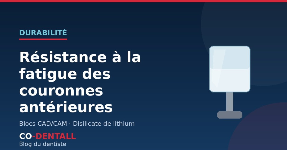 Résistance à la fatigue des couronnes monolithiques antérieures en CFAO