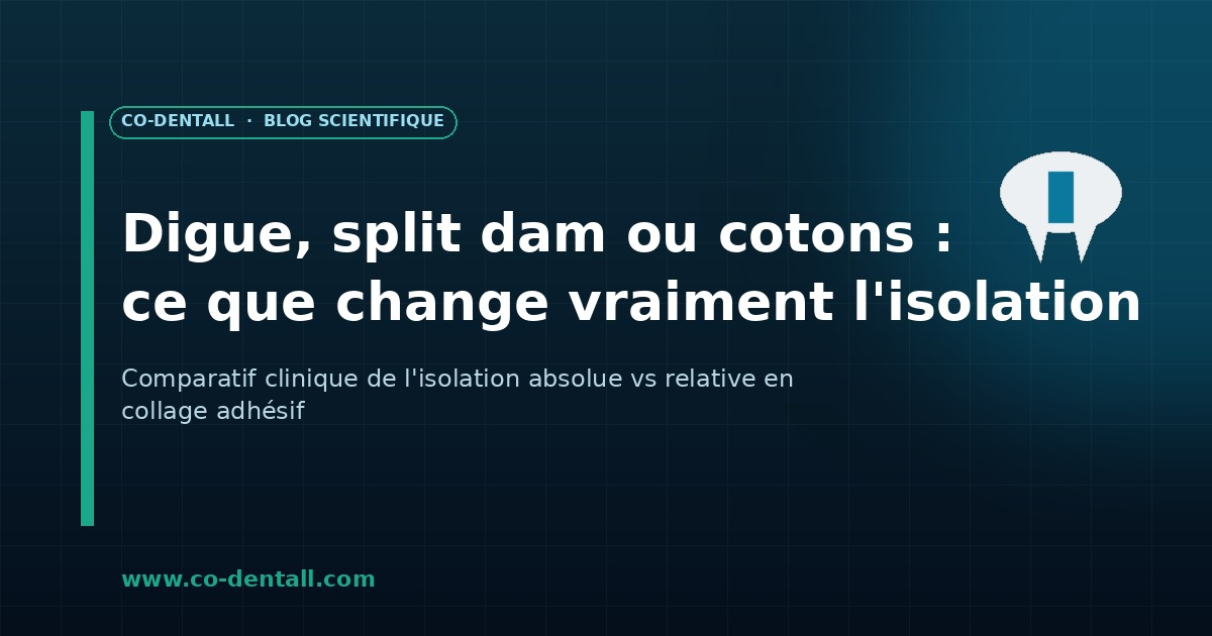 Digue dentaire en collage : isolation absolue, split dam ou cotons salivaires ?
