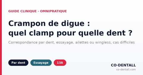 Crampon de digue : quel clamp pour quelle dent ? Guide de sélection complet