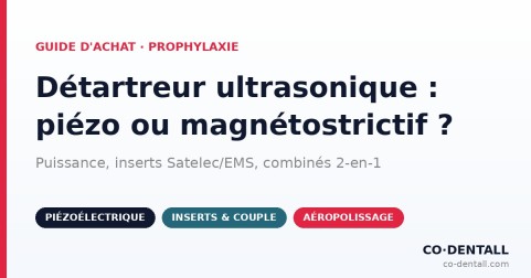 Détartreur ultrasonique : piézoélectrique ou magnétostrictif ? Guide d'achat, puissance et inserts