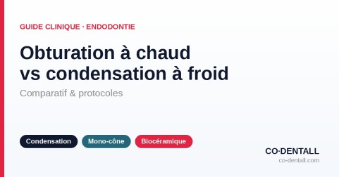 Obturation canalaire à chaud vs condensation à froid : comparatif et protocoles
