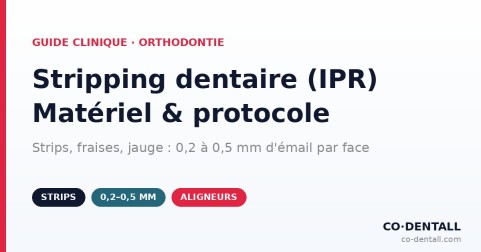Stripping dentaire (IPR) : matériel, protocole et erreurs à éviter en orthodontie