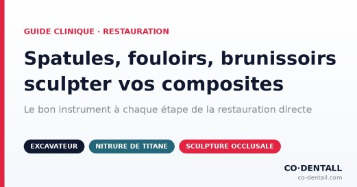 Spatules, fouloirs et brunissoirs : quels instruments pour sculpter vos composites ?