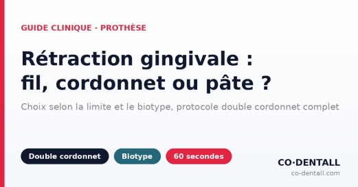 Rétraction gingivale avant empreinte : fil simple, double cordonnet ou pâte ?